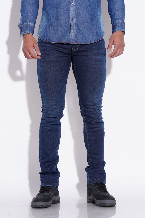 DK BLUE 5 POCKET MID-RISE JEANS