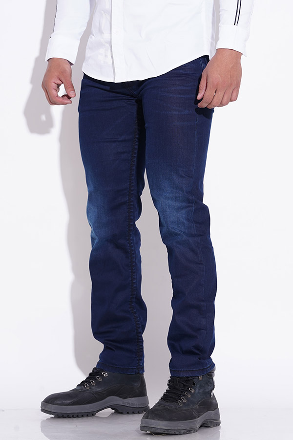 DK BLUE 5 POCKET MIDRISE REGULAR AND STREIGHT FIT JEANS