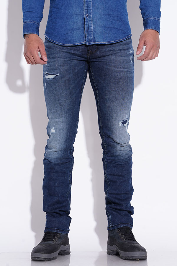 DK BLUE 5 POCKET MID-RISE JEANS