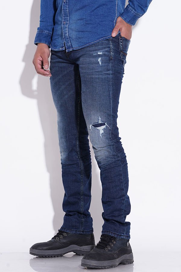 DK BLUE 5 POCKET MID-RISE JEANS