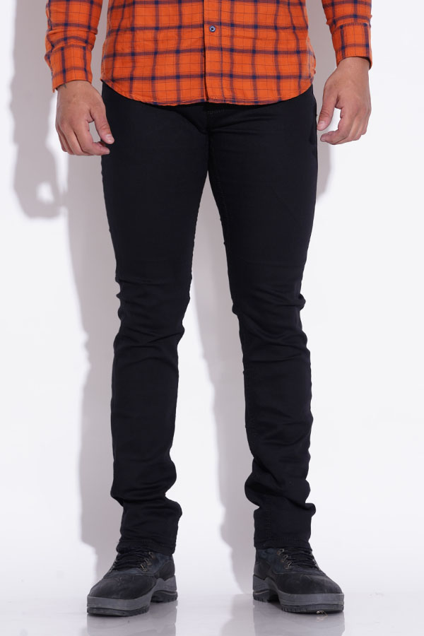 BLACK 5 POCKET MID-RISE JEANS