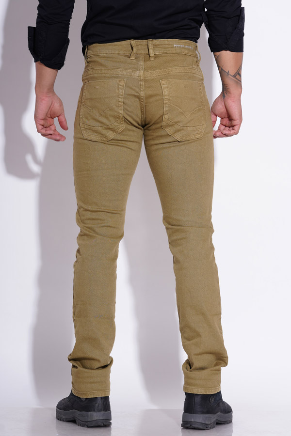 KHAKI 5 POCKET MID-RISE JEANS