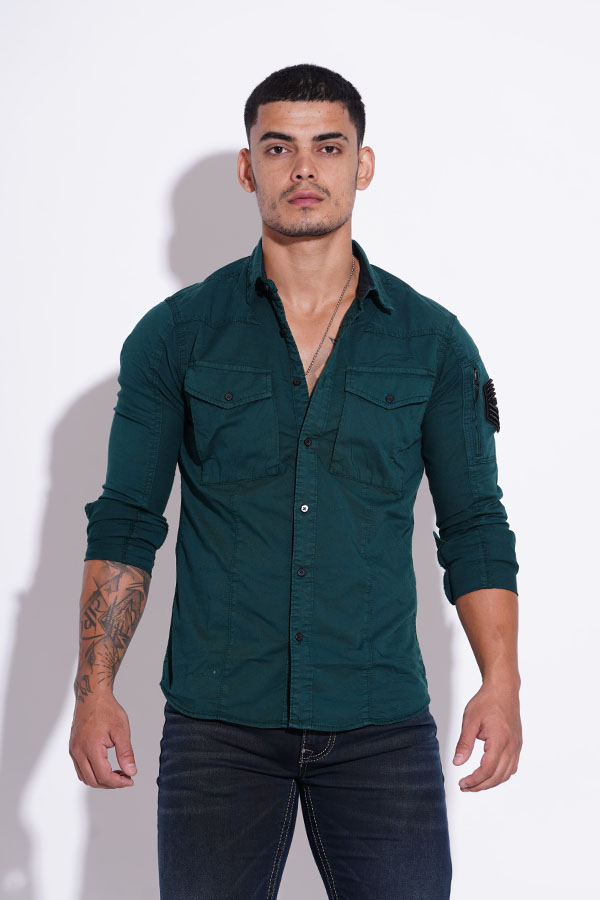 SEA MOSS FULL SLEEVE COTTON CASUAL SHIRT