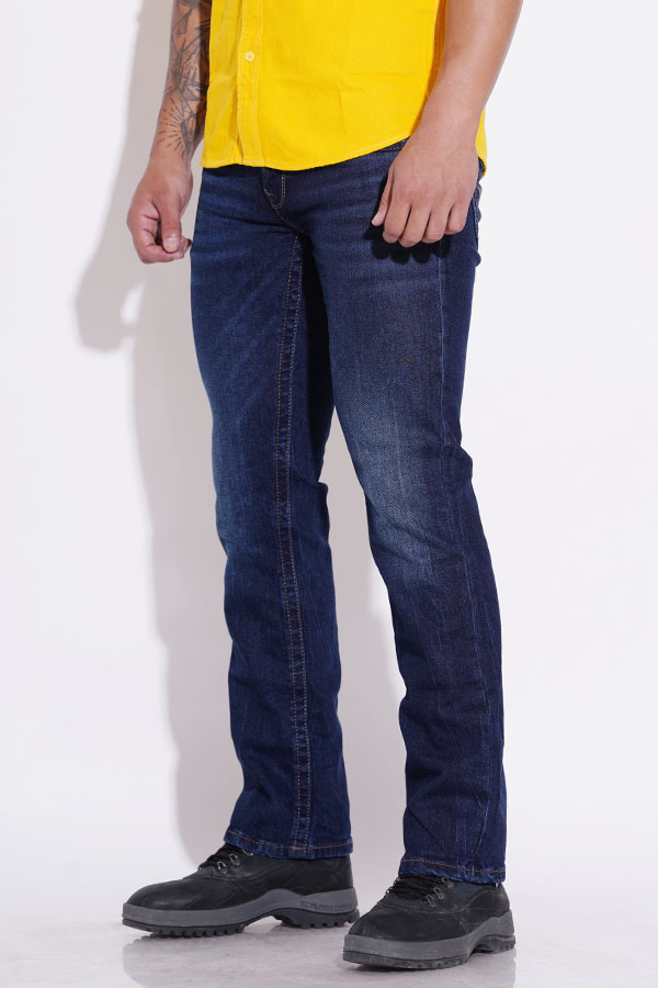 DK BLUE 5 POCKET SLIM FIT LOW RISE BOOT LEG JEANS