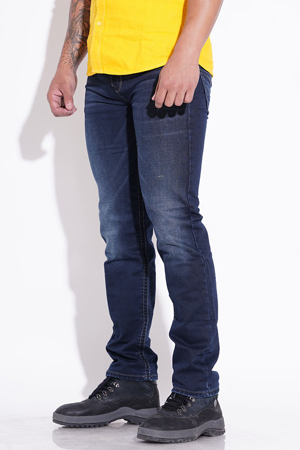 DK BLUE 5 POCKET MIDRISE REGULAR AND STREIGHT FIT JEANS