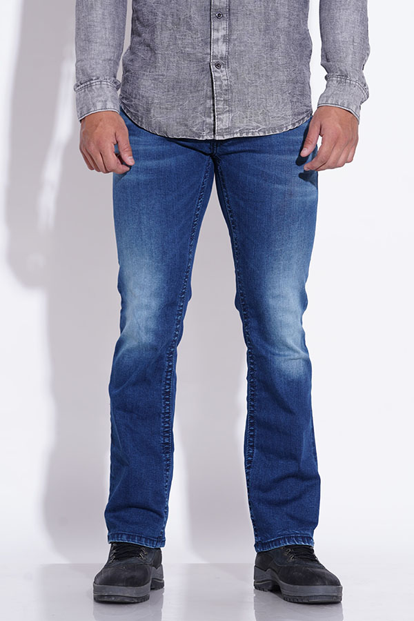 DK BLUE 5 POCKET SLIM FIT LOW RISE BOOT LEG JEANS