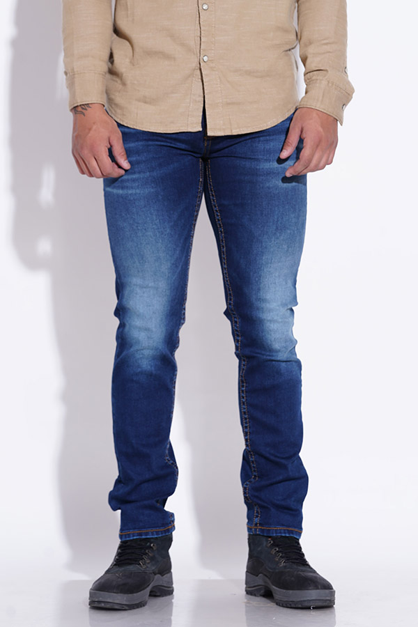 DK BLUE 5 POCKET MIDRISE REGULAR AND STREIGHT FIT JEANS