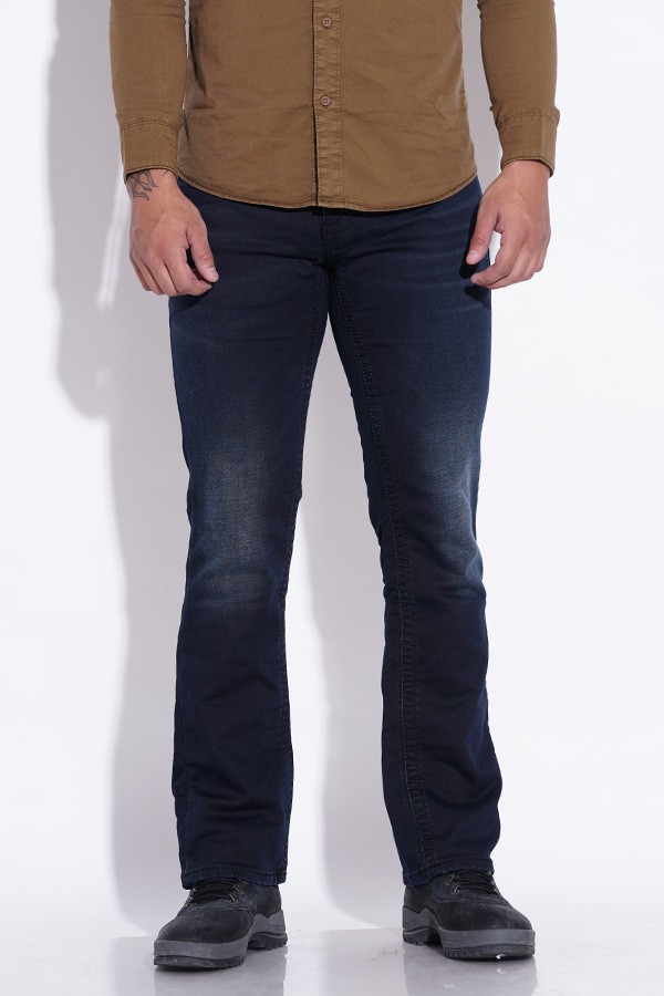 DK BLUE 5 POCKET SLIM FIT LOW RISE BOOT LEG JEANS