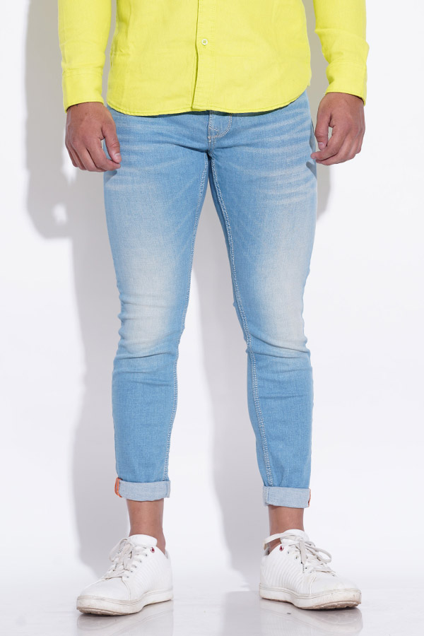 LT BLUE 5 POCKET LOW-RISE ANKLE LENGTH JEANS