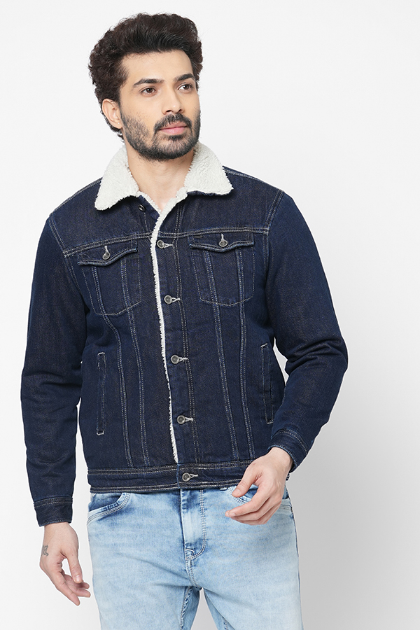 DK BLUE FULL SLEEVE DENIM JACKET