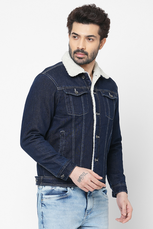 DK BLUE FULL SLEEVE DENIM JACKET