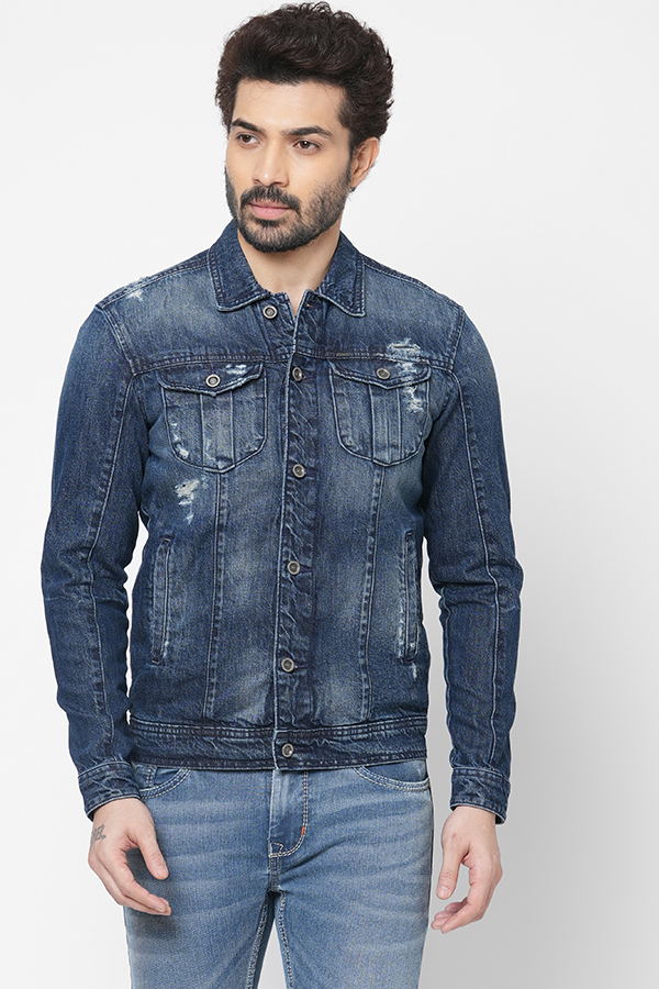 DK BLUE FULL SLEEVE DENIM JACKET