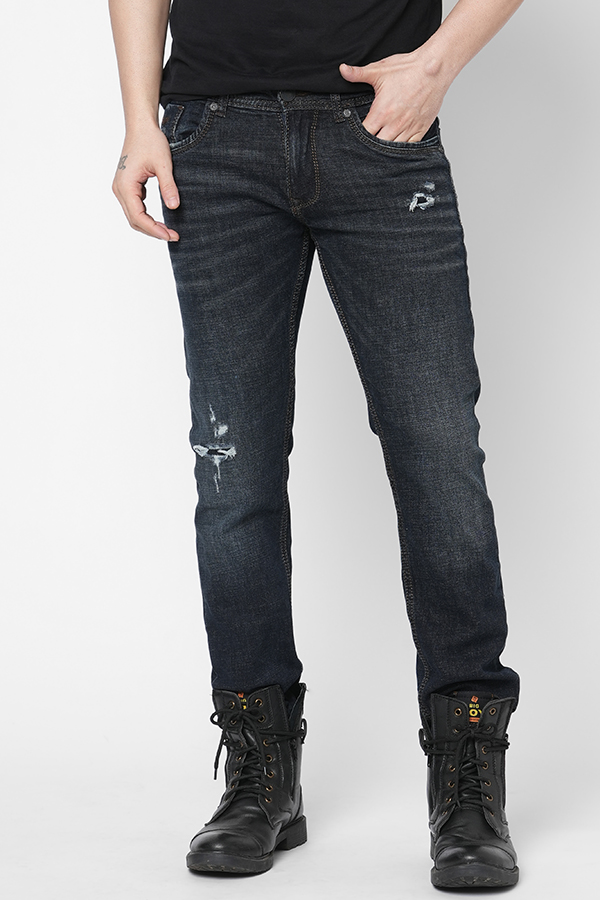 DK BLUE 5 POCKET MID-RISE NARROW FIT JEANS