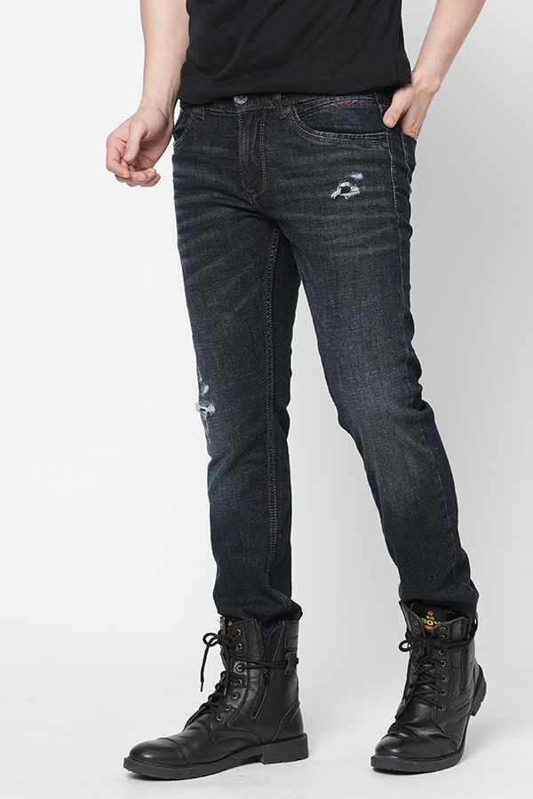 DK BLUE 5 POCKET MID-RISE NARROW FIT JEANS