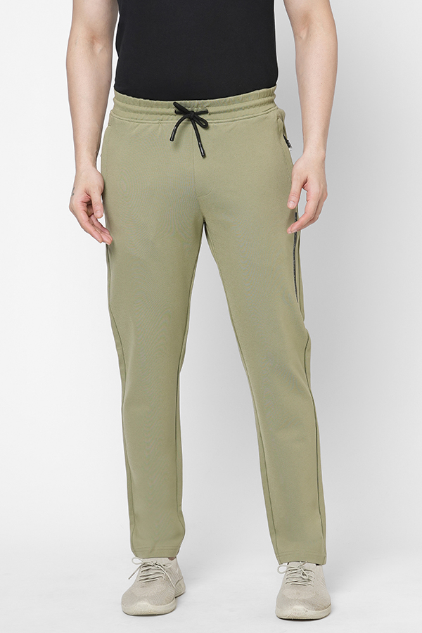 LT OLIVE ATHLEISURE TRACK PANT