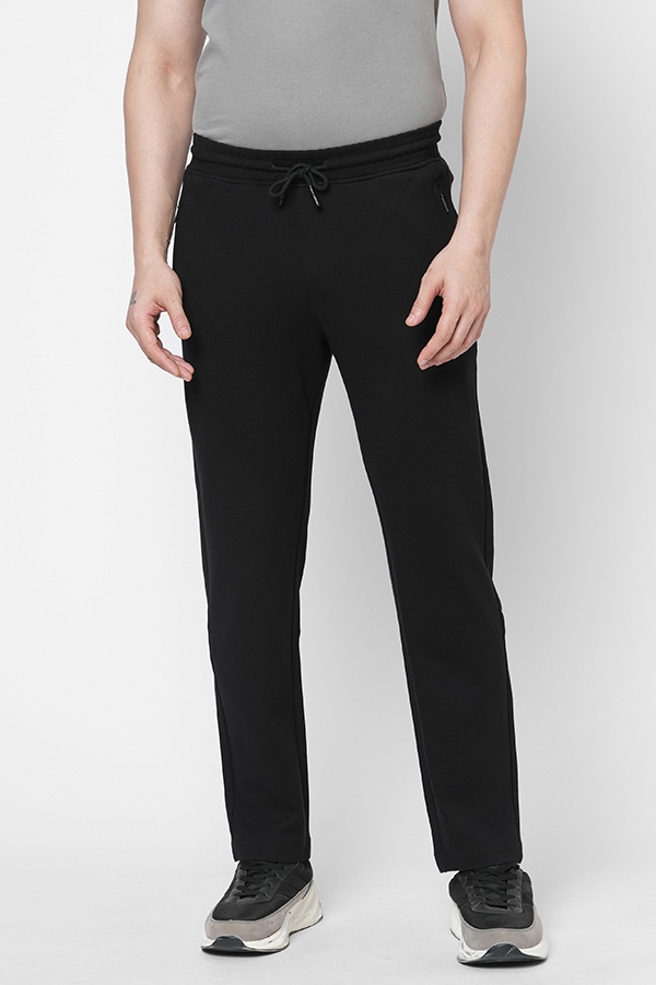 BLACK ATHLEISURE TRACK PANT