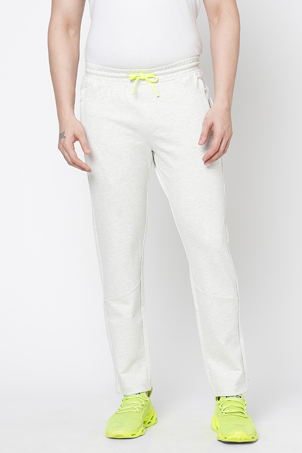 WHITE ATHLEISURE TRACK PANT