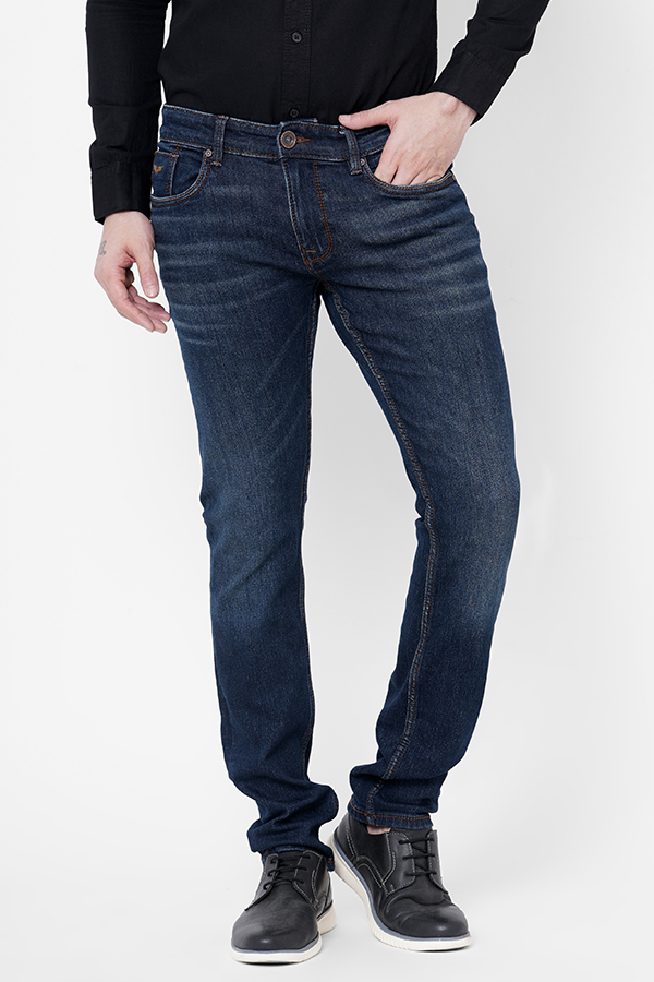 DK BLUE 5 POCKET MID-RISE NARROW FIT JEANS