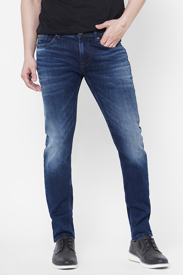 DK BLUE 5 POCKET MID-RISE NARROW FIT JEANS