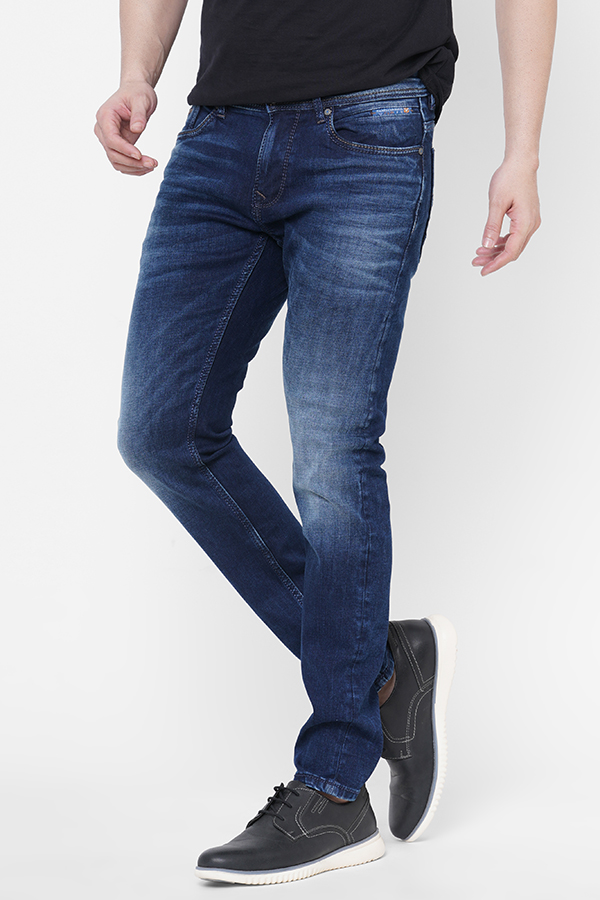 DK BLUE 5 POCKET MID-RISE NARROW FIT JEANS