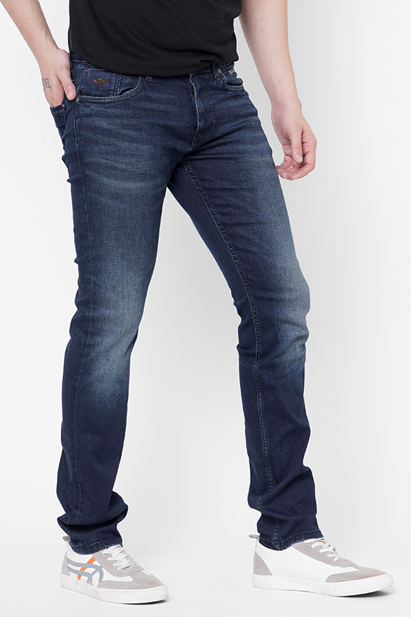 DK BLUE 5 POCKET MID-RISE NARROW FIT JEANS