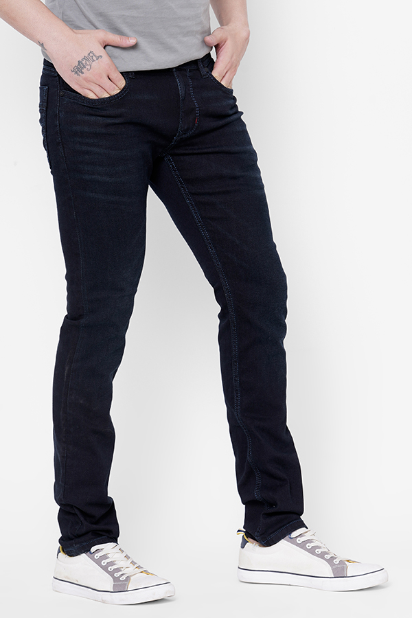 DK BLUE 5 POCKET MID-RISE NARROW FIT JEANS