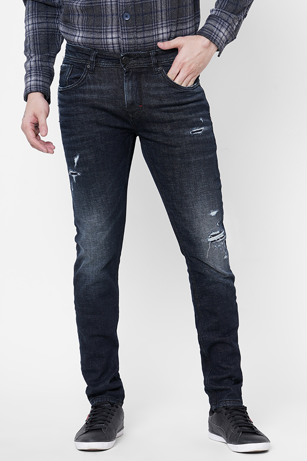 DK BLUE 5 POCKET MID-RISE NARROW FIT JEANS