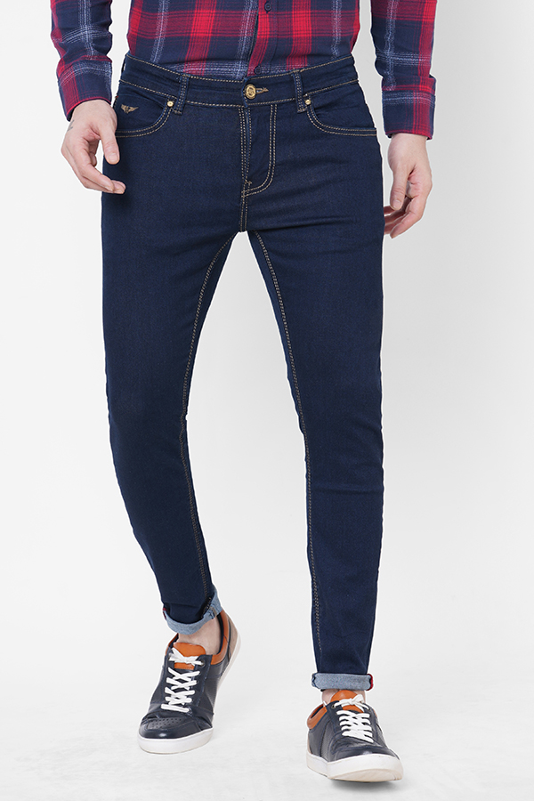 DK BLUE 5 POCKET LOW-RISE TAPERED ANKLE LENGTH JEANS