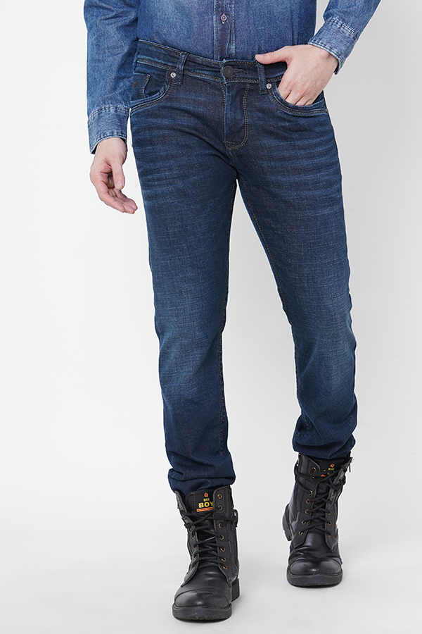 DK BLUE 5 POCKET MID-RISE NARROW FIT JEANS