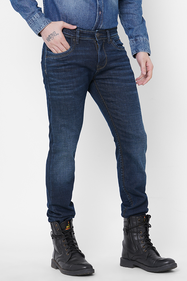 DK BLUE 5 POCKET MID-RISE NARROW FIT JEANS