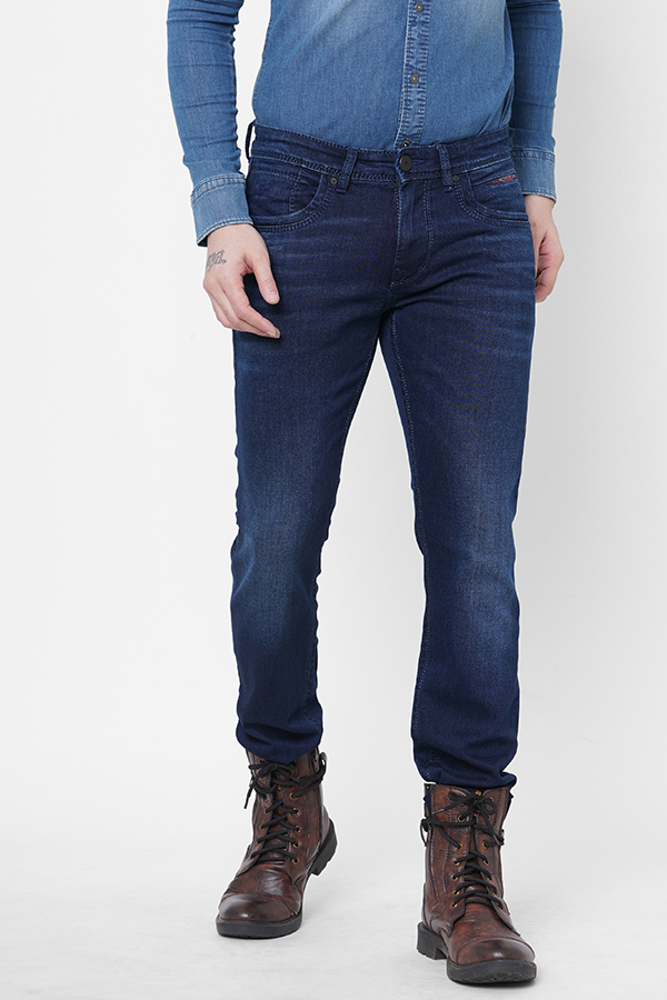 DK BLUE 5 POCKET MID-RISE NARROW FIT JEANS