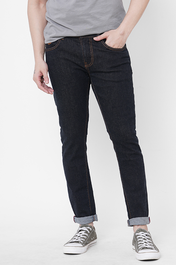 DK BLUE 5 POCKET LOW-RISE TAPERED ANKLE LENGTH JEANS