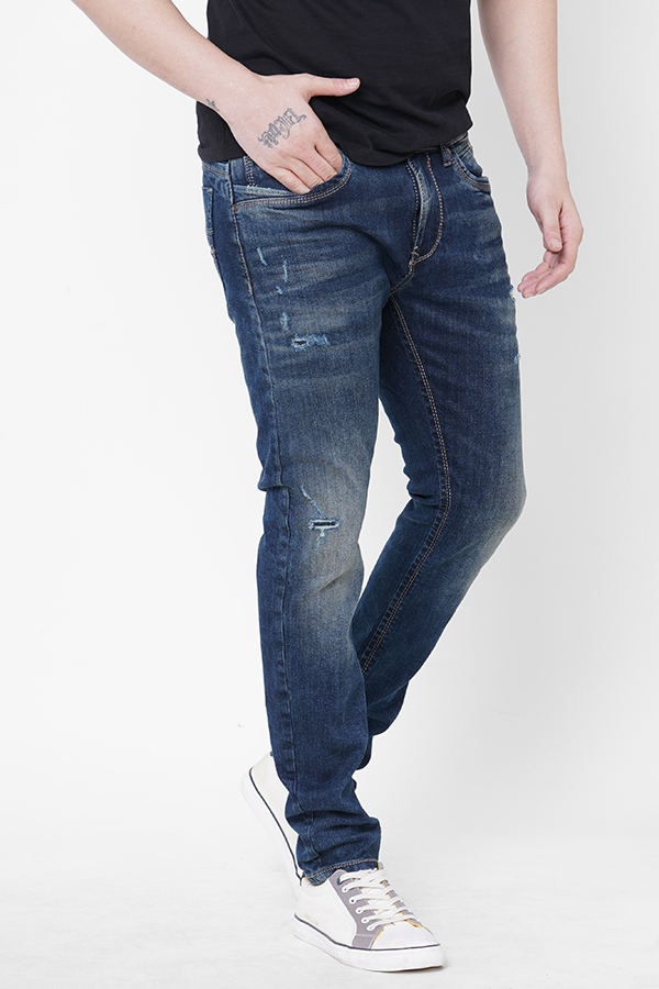 DK BLUE 5 POCKET MID-RISE NARROW FIT JEANS