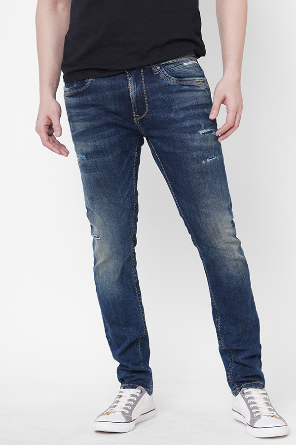 DK BLUE 5 POCKET MID-RISE NARROW FIT JEANS