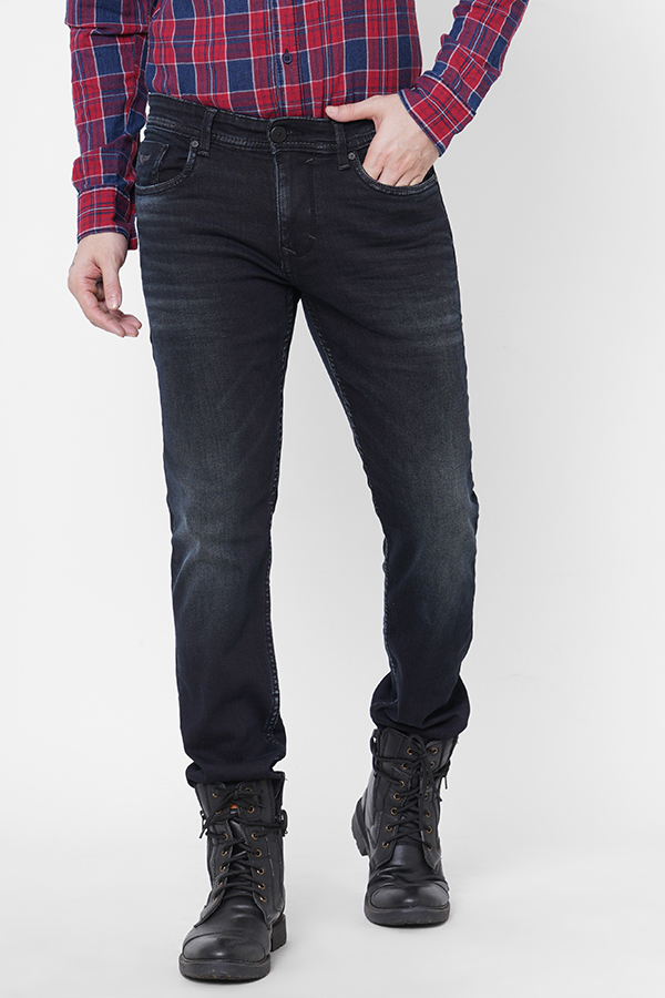 DK BLUE 5 POCKET MID-RISE NARROW FIT JEANS