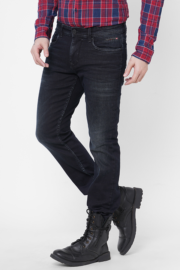 DK BLUE 5 POCKET MID-RISE NARROW FIT JEANS