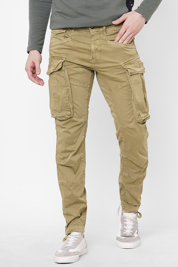 KHAKI SLIM FIT CARGO PANT