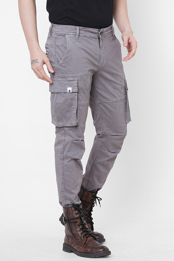 CLAY GREY SLIM FIT CARGO PANT