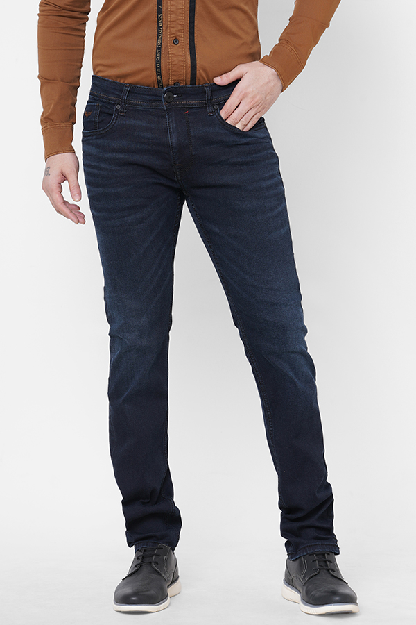 DK BLUE 5 POCKET MID-RISE NARROW FIT JEANS