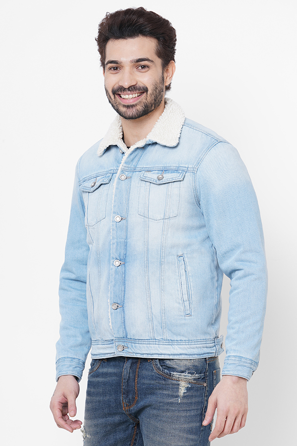 LT BLUE FULL SLEEVE DENIM JACKET