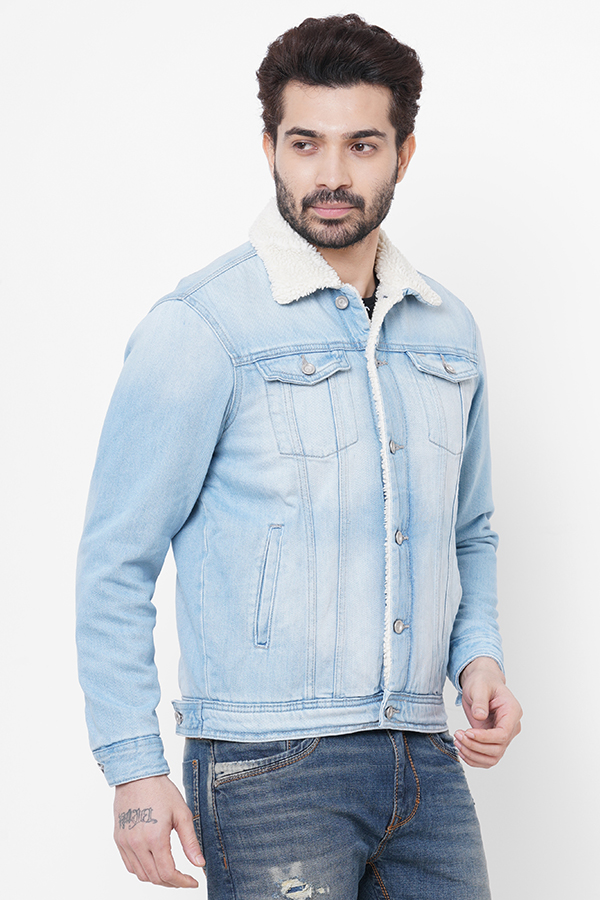 LT BLUE FULL SLEEVE DENIM JACKET