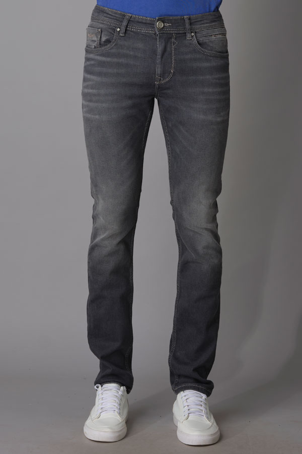 DK GREY 5 POCKET MID-RISE JEANS (LENNON FIT)