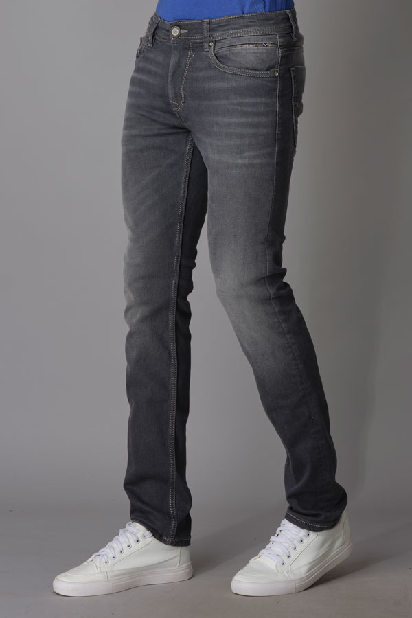 DK GREY 5 POCKET MID-RISE JEANS (LENNON FIT)