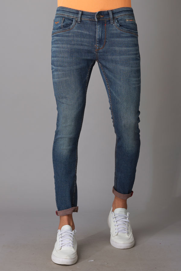 MED BLUE 5 POCKET LOW-RISE ANKLE LENGTH JEANS (SPRINGSTEEN FIT)