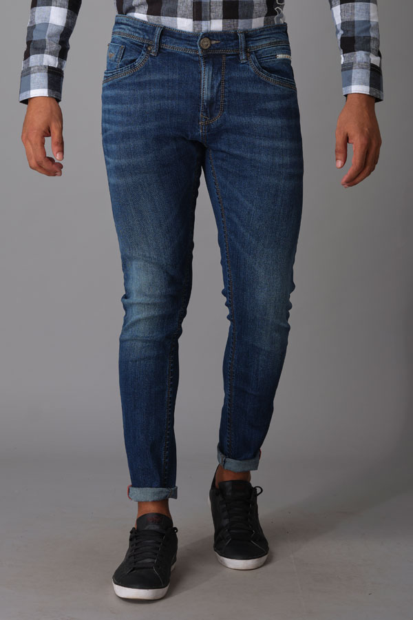 MED BLUE 5 POCKET LOW-RISE ANKLE LENGTH JEANS (SPRINGSTEEN FIT)