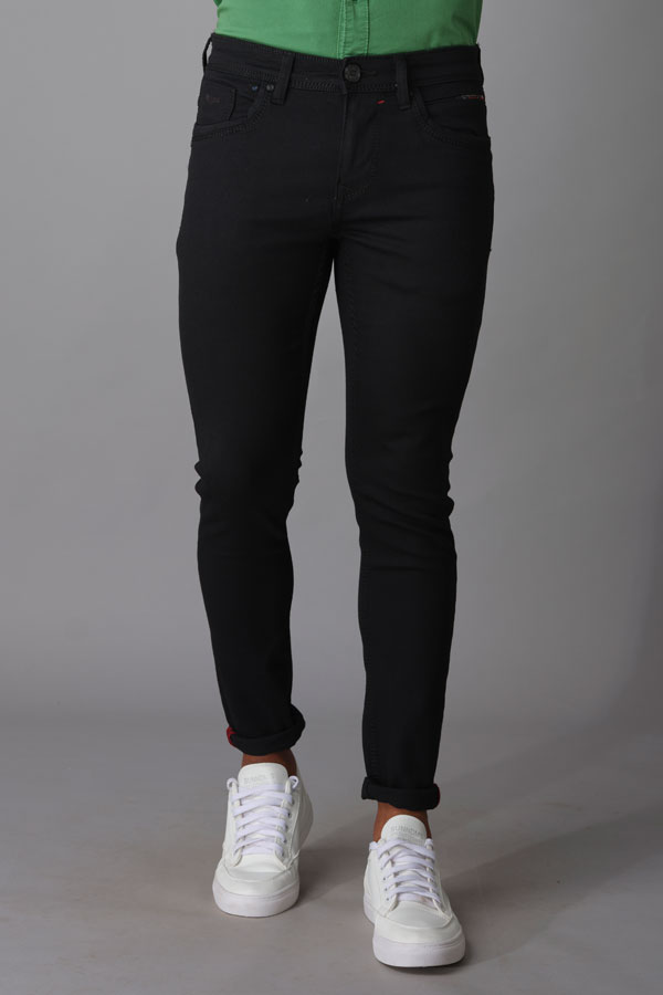 BLACK 5 POCKET LOW-RISE ANKLE LENGTH JEANS (SPRINGSTEEN FIT)