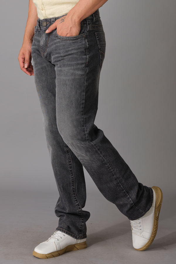 GREY 5 POCKET MIDRISE, COMFORT AND STREIGHT FIT JEANS (JESSE)