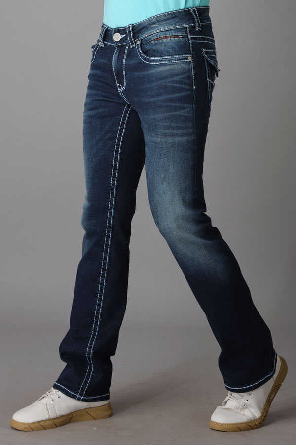 DK BLUE 5 POCKET SLIM FIT LOW RISE BOOT LEG JEANS (BOOTCUT)