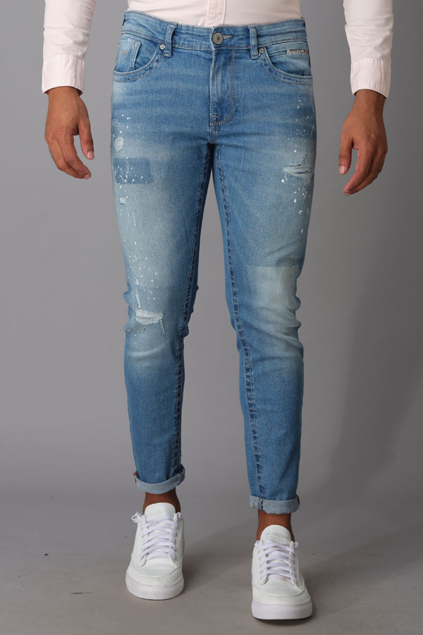 LT BLUE 5 POCKET LOW-RISE ANKLE LENGTH JEANS (SPRINGSTEEN FIT)