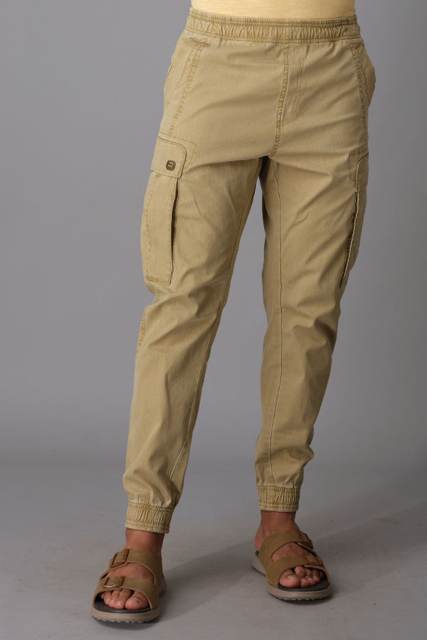 KHAKI CARGO PANT (TAPERED FIT)